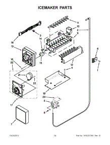 12 - Icemaker Parts parts for Whirlpool Refrigerator ID3CHEXVS00 from AppliancePartsPros.com