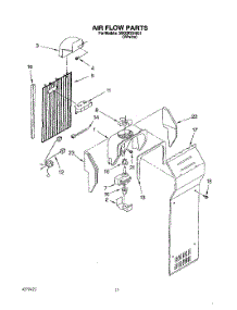 10 - Air Flow parts for Whirlpool Refrigerator 3XKGN701001 from AppliancePartsPros.com