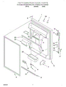 04 - Refrigerator Door parts for Whirlpool Refrigerator 8ET21DKXDG04 from AppliancePartsPros.com