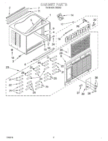 04 - Cabinet parts for Whirlpool Air Conditioner R183A3 from AppliancePartsPros.com
