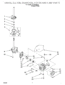 04 - Brake, Clutch, Gearcase, Motor And Pump parts for Whirlpool Washer 3LSC8255EQ0 from AppliancePartsPros.com