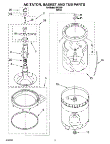 03 - Agitator, Basket And Tub Parts parts for Whirlpool Washer IM43000 from AppliancePartsPros.com