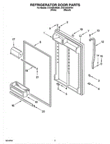 04 - Refrigerator Door Parts parts for Whirlpool Refrigerator CT21GKXRT01 from AppliancePartsPros.com