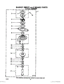 09 - Basket Drive And Brake parts for Whirlpool Washer LC4600XKW0 from AppliancePartsPros.com