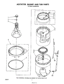 04 - Agitator, Basket And Tub parts for Whirlpool Washer LA5530XPW2 from AppliancePartsPros.com