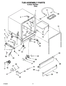 03 - Tub Assembly Parts parts for Whirlpool Dishwasher IRD4700Q1 from AppliancePartsPros.com