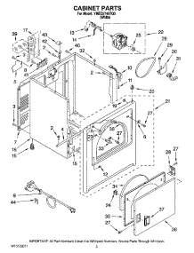 02 - Cabinet Parts parts for Maytag Dryer YMED5740TQ0 from AppliancePartsPros.com