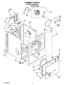 02 - Cabinet Parts parts for Whirlpool Dryer IED4300TQ0 from AppliancePartsPros.com