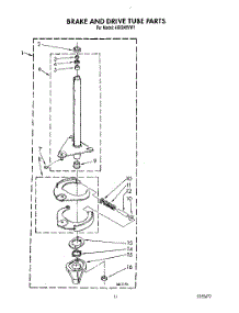 09 - Brake And Drive Tube parts for Whirlpool Washer AX6245VG1 from AppliancePartsPros.com