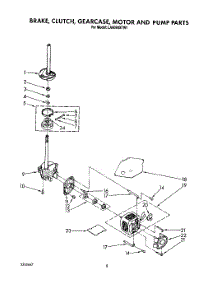 07 - Brake, Clutch, Gearcase, Motor And Pump parts for Whirlpool Washer LA6090XTW1 from AppliancePartsPros.com