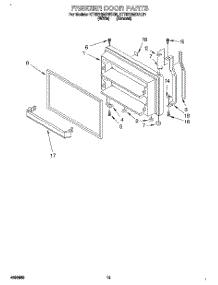 07 - Freezer Door, Lit / Optional parts for Kitchenaid Refrigerator KTRS19MDAL01 from AppliancePartsPros.com