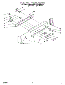 06 - Control Panel parts for Kitchenaid Washer KAWE870BAL0 from AppliancePartsPros.com