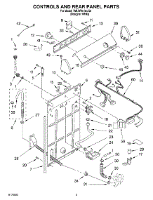 02 - Controls And Rear Panel parts for Whirlpool Washer 7MLSR5132JQ3 from AppliancePartsPros.com