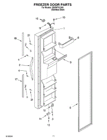 07 - Freezer Door Parts parts for Whirlpool Refrigerator SS25HFXLS00 from AppliancePartsPros.com