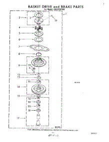 09 - Basket Drive And Brake parts for Whirlpool Washer LA5310XPW0 from AppliancePartsPros.com