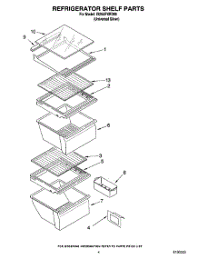 03 - Refrigerator Shelf Parts parts for Whirlpool Refrigerator IS25AFXRD00 from AppliancePartsPros.com