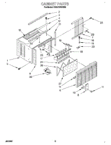 03 - Cabinet parts for Whirlpool Air Conditioner BHAC0700BS0 from AppliancePartsPros.com