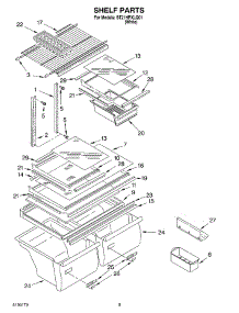 05 - Shelf, Optional parts for Whirlpool Refrigerator ST21HPXLQ01 from AppliancePartsPros.com