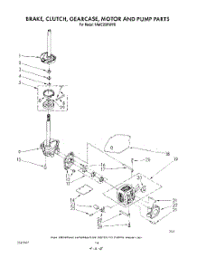 09 - Brake, Clutch, Gearcase, Motor And Pump parts for Kitchenaid Washer KAWE950VWH0 from AppliancePartsPros.com