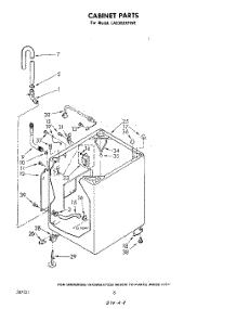 05 - Cabinet parts for Whirlpool Washer LA6380XPW0 from AppliancePartsPros.com