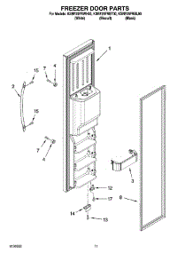 07 - Freezer Door Parts parts for Kitchenaid Refrigerator KSRF25FRBT00 from AppliancePartsPros.com