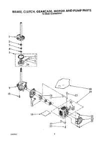 05 - Brake, Clutch, Gearcase, Motor & Pump parts for Whirlpool Washer 6LA5400XWW1 from AppliancePartsPros.com