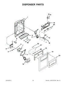 08 - Dispenser Parts parts for Whirlpool Refrigerator ID3CHEXVS00 from AppliancePartsPros.com