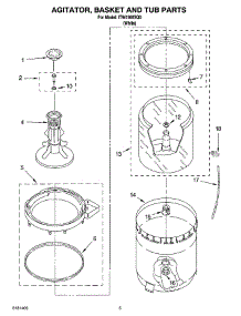 03 - Agitator, Basket And Tub Parts parts for Whirlpool Washer ITW4100SQ0 from AppliancePartsPros.com