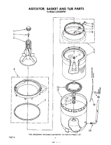 04 - Agitator, Basket And Tub parts for Whirlpool Washer LA5530XPW4 from AppliancePartsPros.com