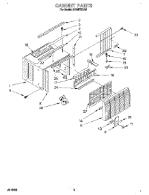 03 - Cabinet parts for Whirlpool Air Conditioner ACM072XA0 from AppliancePartsPros.com