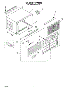 03 - Cabinet parts for Whirlpool Air Conditioner CAR30WCL0 from AppliancePartsPros.com