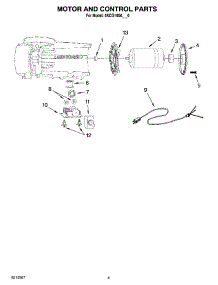 03 - Motor And Control Parts parts for Whirlpool Coffee Grinder 5KCG100AER0 from AppliancePartsPros.com