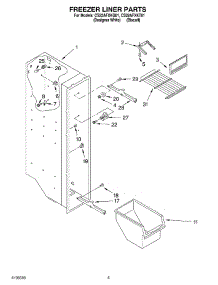 04 - Freezer Liner parts for Whirlpool Refrigerator CS22AFXKQ01 from AppliancePartsPros.com