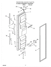 07 - Freezer Door parts for Whirlpool Refrigerator CS22AEXHW01 from AppliancePartsPros.com