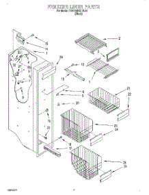 05 - Freezer Liner parts for Kitchenaid Refrigerator KSRB25QDBL02 from AppliancePartsPros.com
