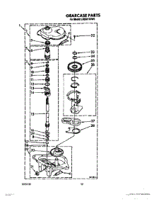 10 - Gearcase parts for Whirlpool Washer LA5381XXF0 from AppliancePartsPros.com