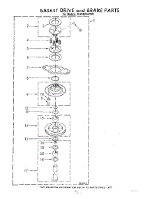 09 - Basket Drive And Brake parts for Whirlpool Washer 3LA5800XPW1 from AppliancePartsPros.com
