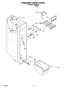 04 - Freezer Liner Parts parts for Whirlpool Refrigerator IRQ226300 from AppliancePartsPros.com