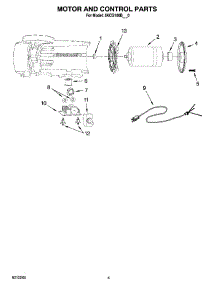03 - Motor And Control Parts parts for Whirlpool Coffee Grinder 5KCG100BER0 from AppliancePartsPros.com