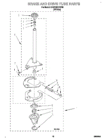 10 - Brake And Drive Tube parts for Kitchenaid Washer KAWE667BWH0 from AppliancePartsPros.com