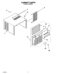 03 - Cabinet Parts parts for Whirlpool Air Conditioner CA5WMR2 from AppliancePartsPros.com