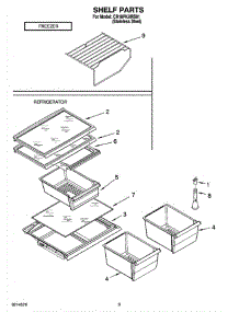 05 - Shelf Parts, Optional Parts (Not Included) parts for Whirlpool Refrigerator CR18PKXRS01 from AppliancePartsPros.com