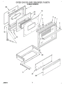 05 - Oven Door And Drawer parts for Whirlpool Range SGS395XX2 from AppliancePartsPros.com