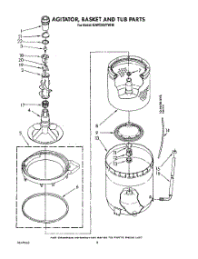 05 - Agitator, Basket And Tub parts for Kitchenaid Washer KAWE900TWH0 from AppliancePartsPros.com
