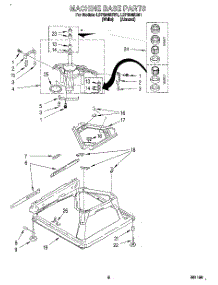 06 - Machine Base parts for Whirlpool Washer LSP9245BN1 from AppliancePartsPros.com