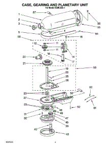 03 - Case, Gearing, And Planetary Unit parts for Kitchenaid Mixer KSMC50S-1 from AppliancePartsPros.com