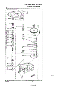 10 - Gearcase parts for Whirlpool Washer LA5530XPW0 from AppliancePartsPros.com