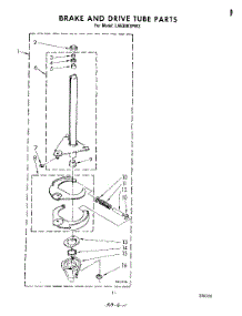 09 - Brake And Drive Tube parts for Whirlpool Washer LA6300XPW3 from AppliancePartsPros.com