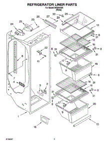 02 - Refrigerator Liner Parts parts for Whirlpool Refrigerator INS204300 from AppliancePartsPros.com