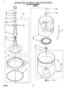 03 - Agitator, Basket And Tub parts for Kitchenaid Washer KAWE870BWH1 from AppliancePartsPros.com